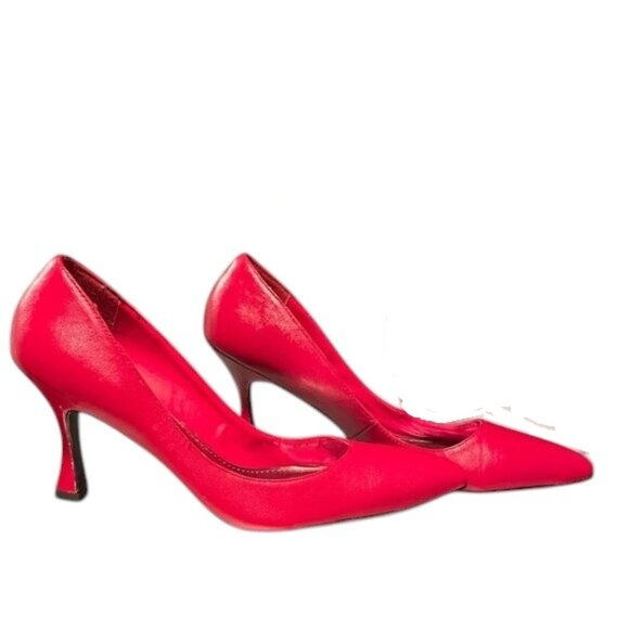 Vintage Two Lips Leather Sculpted Heels - Picture 2 of 8